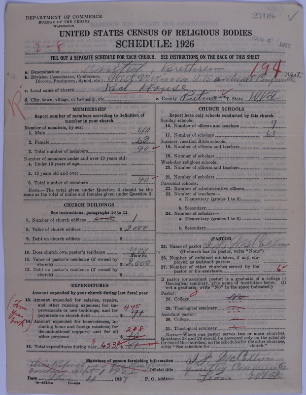 Scan of Church of the United Brethren in Christ: 2708
