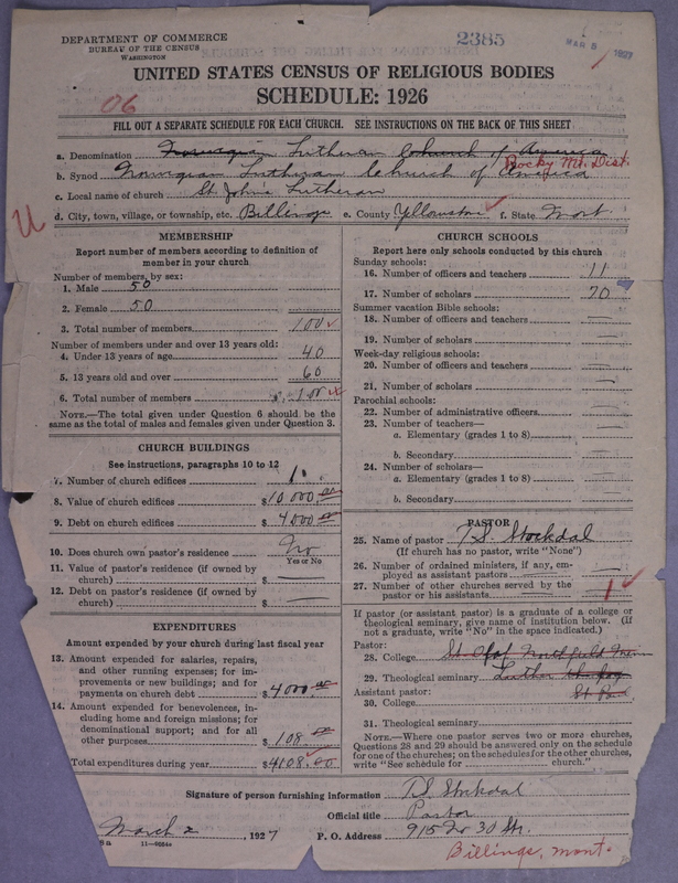 Scan of Norwegian Lutheran Church of America: 2385