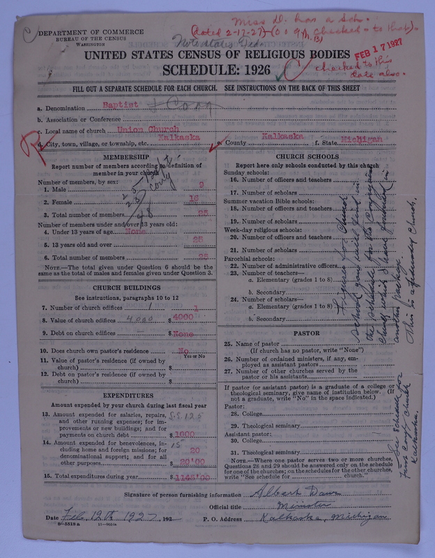 Scan of Federated Churches: