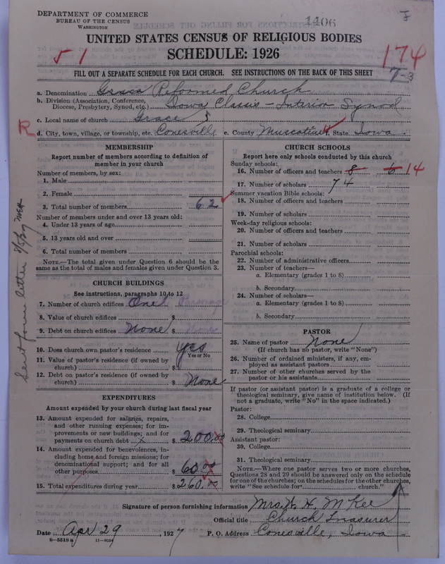 Scan of Reformed Church in the United States: 1406