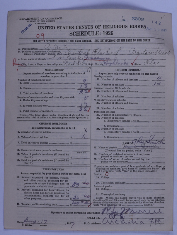 Scan of African Methodist Episcopal Church: 3509
