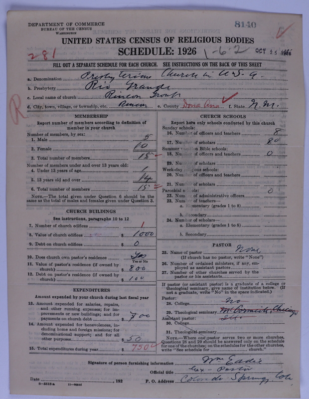 Scan of Presbyterian Church in the United States of America: 8140