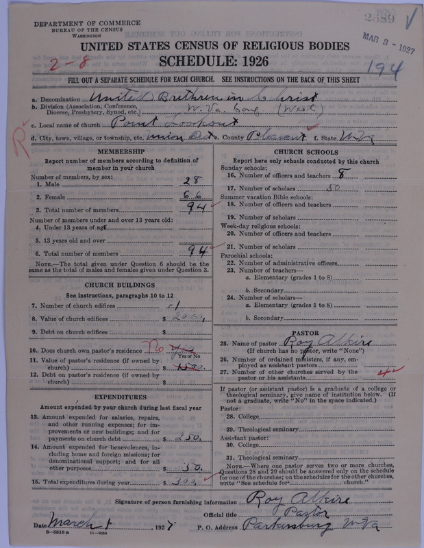 Scan of Church of the United Brethren in Christ: 2689