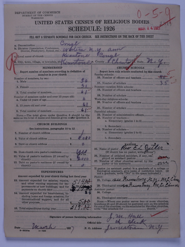 Scan of Congregational Churches: 1517