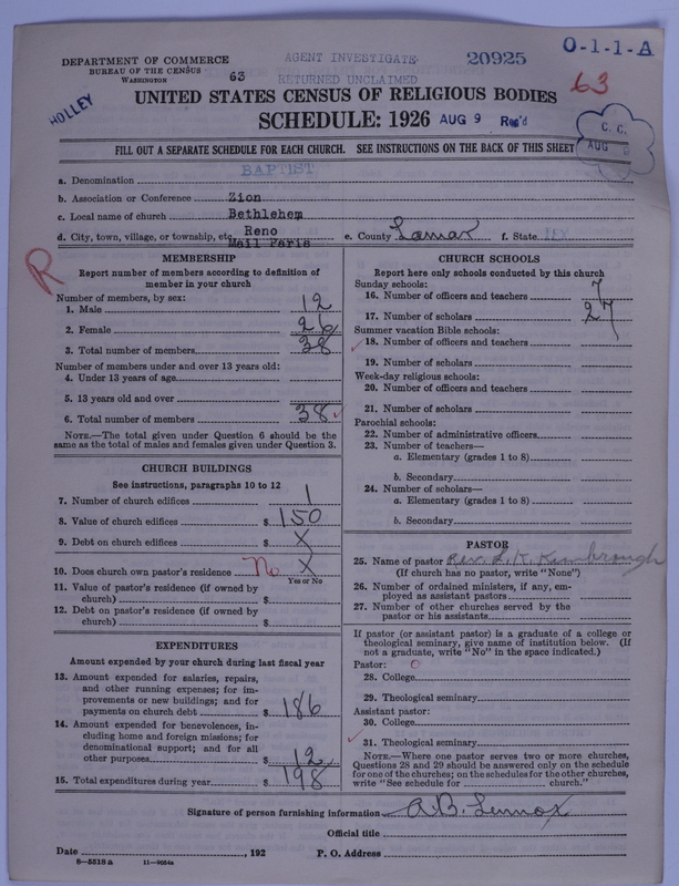 Scan of Negro Baptists: 20925