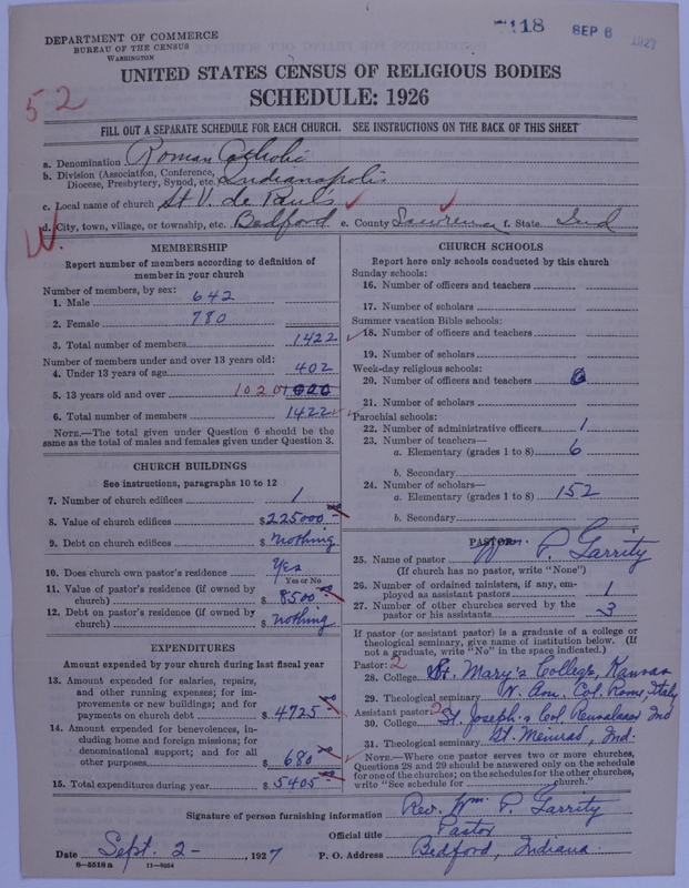 Scan of Roman Catholic Church: 7118