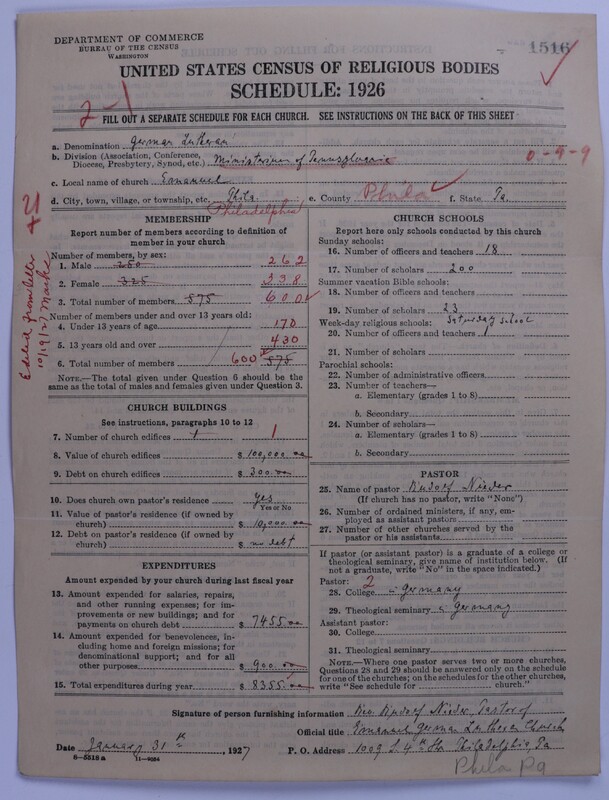 Scan of United Lutheran Church in America: 1516