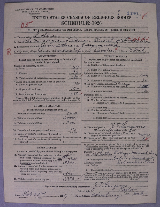 Scan of Norwegian Lutheran Church of America: 1489
