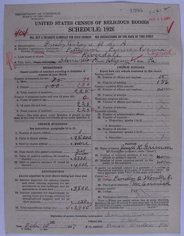 Scan of Presbyterian Church in the United States of America: 1385