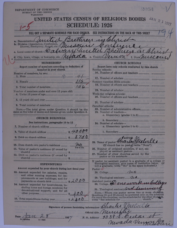 Scan of Church of the United Brethren in Christ: 2054