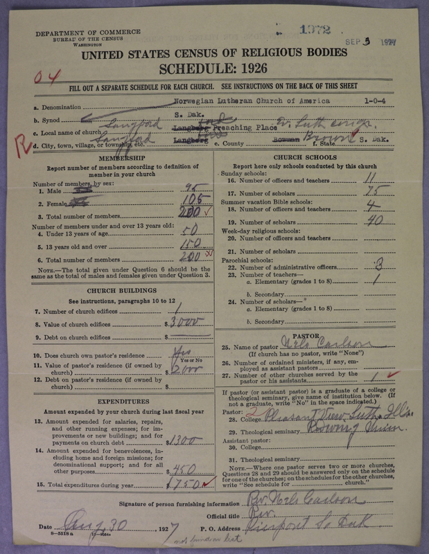 Scan of Norwegian Lutheran Church of America: 1972