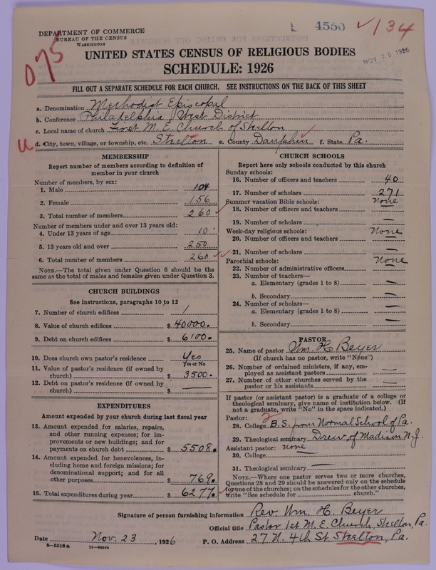 Scan of Methodist Episcopal Church: 4550