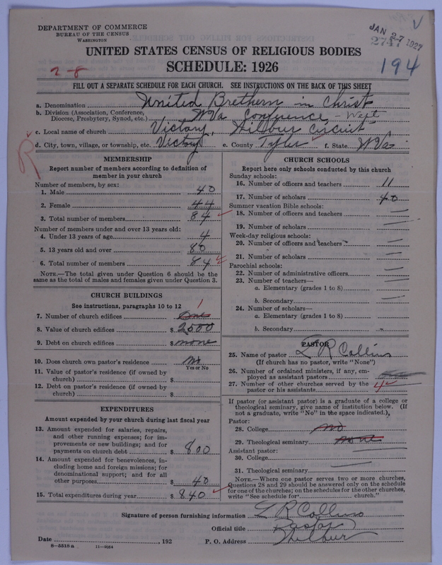 Scan of Church of the United Brethren in Christ: 2747