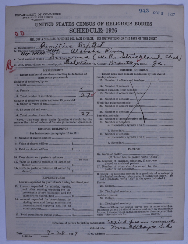 Scan of Primitive Baptists: 943
