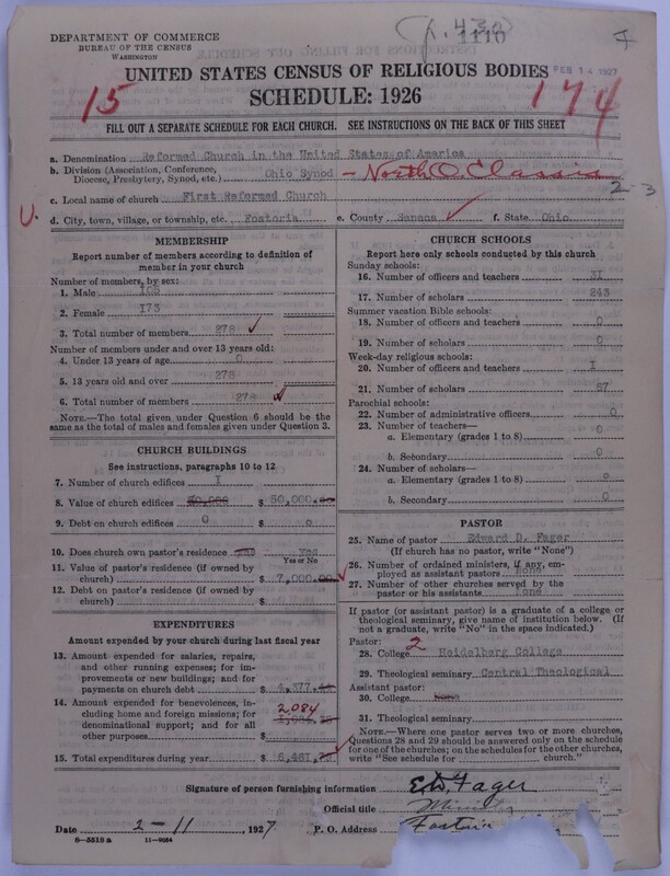 Scan of Reformed Church in the United States: 1110