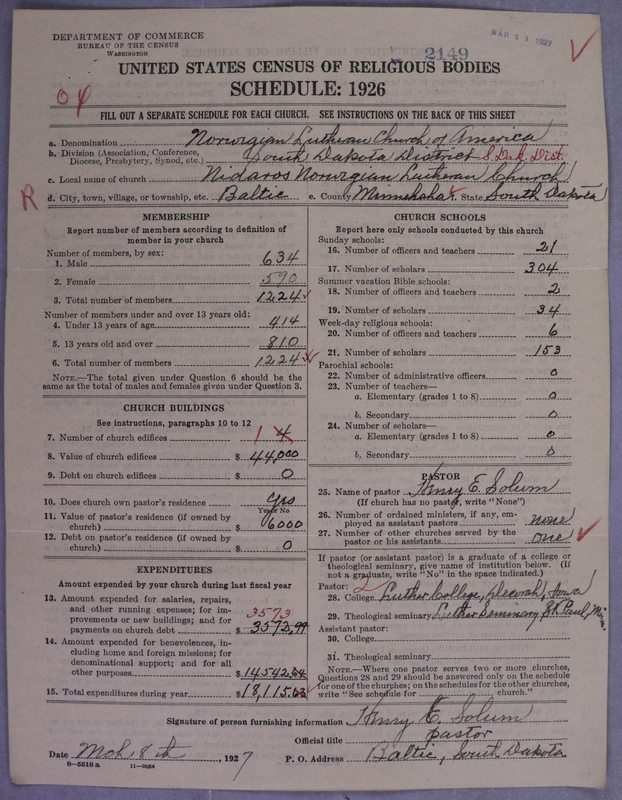 Scan of Norwegian Lutheran Church of America: 2149