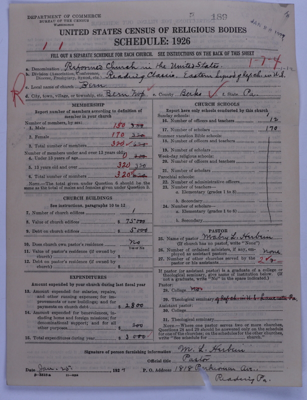 Scan of Reformed Church in the United States: 189