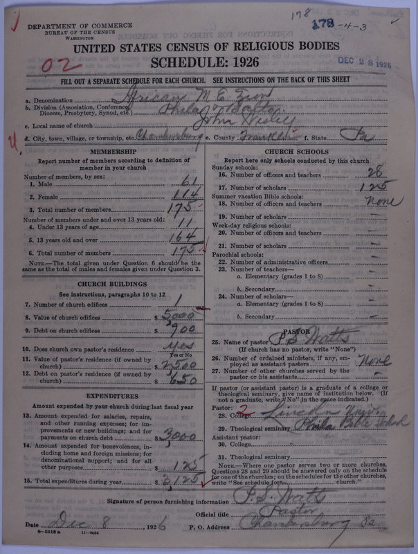 Scan of African Methodist Episcopal Zion Church: 178