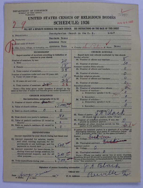 Scan of Presbyterian Church in the United States: 3387