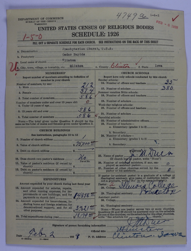 Scan of Presbyterian Church in the United States of America: 4749a