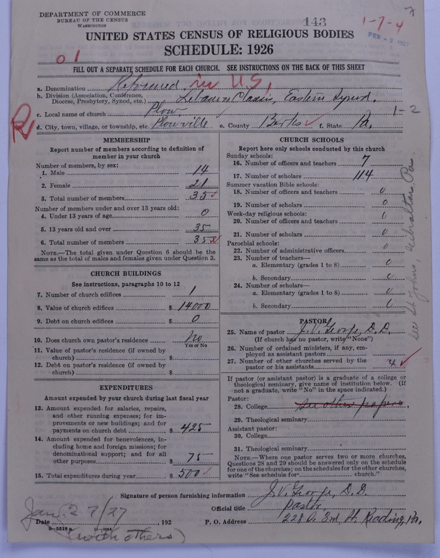 Scan of Reformed Church in the United States: 143