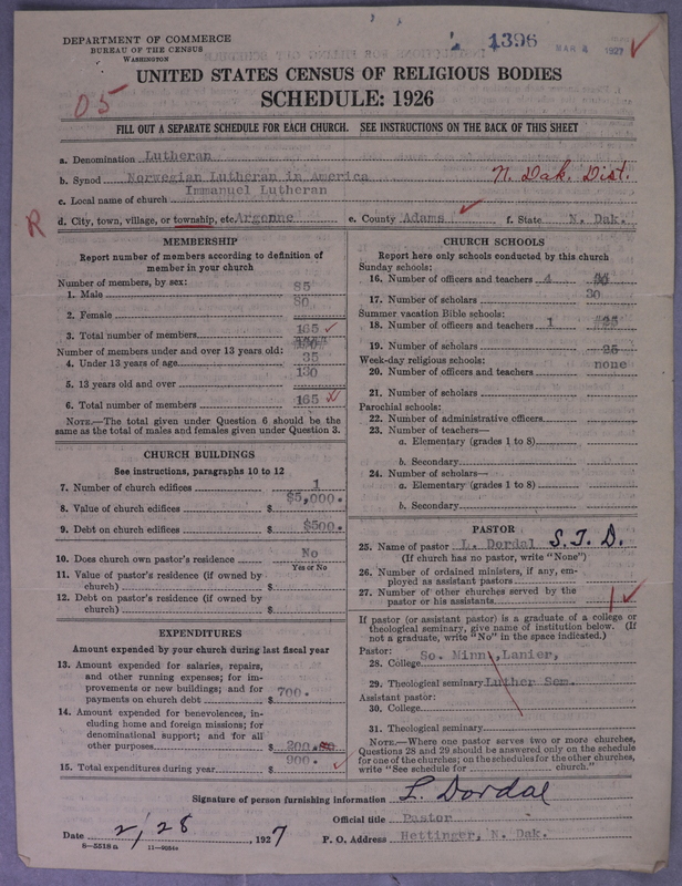 Scan of Norwegian Lutheran Church of America: 1396