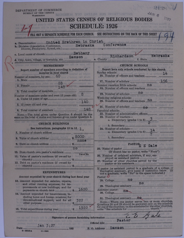 Scan of Church of the United Brethren in Christ: 2128