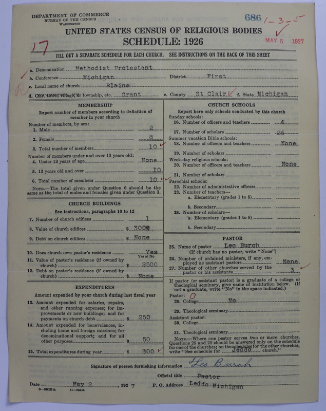 Scan of Methodist Protestant Church: 686