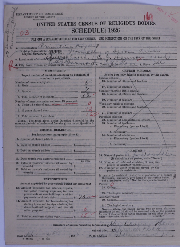 Scan of Primitive Baptists: 169