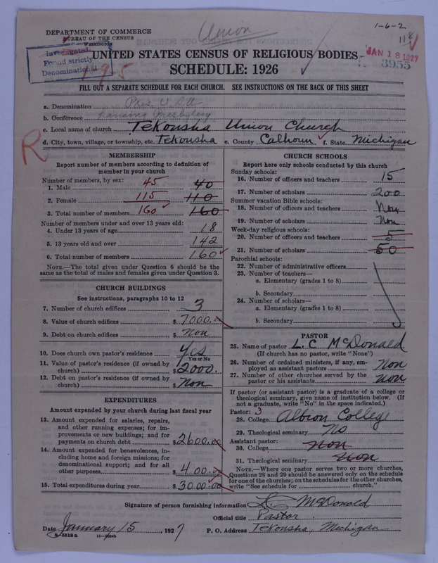 Scan of Presbyterian Church in the United States of America: 3955