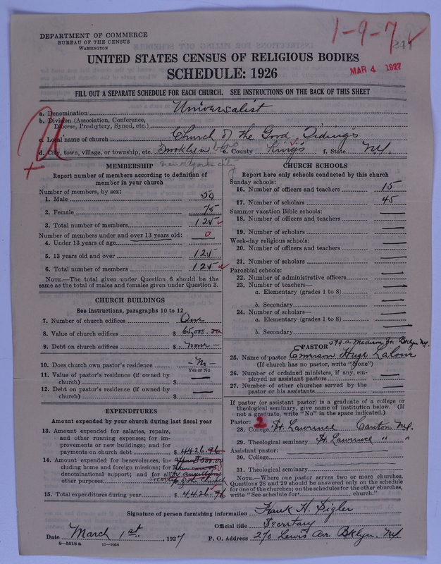 Scan of Universalist Church: 241