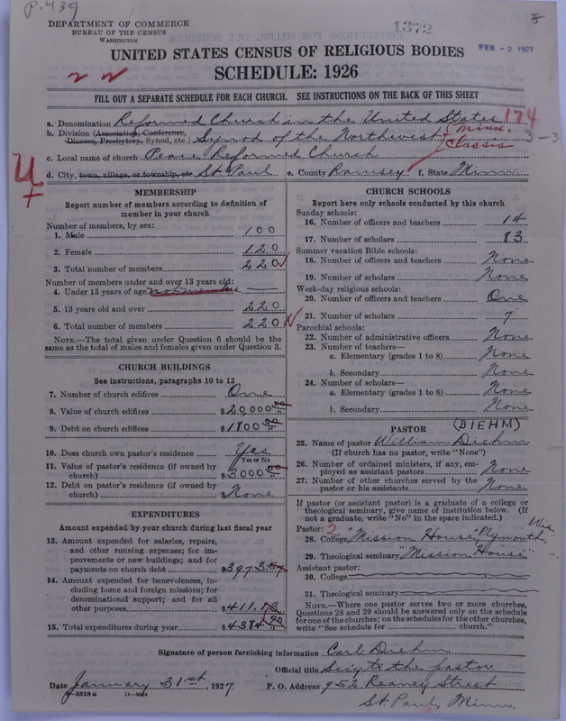 Scan of Reformed Church in the United States: 1372
