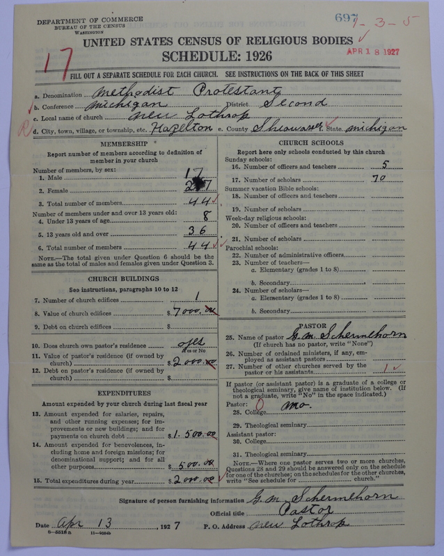 Scan of Methodist Protestant Church: 697