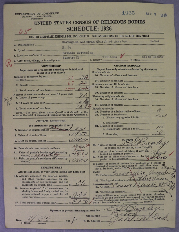 Scan of Norwegian Lutheran Church of America: 1933