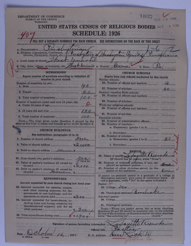 Scan of Presbyterian Church in the United States of America: 1827