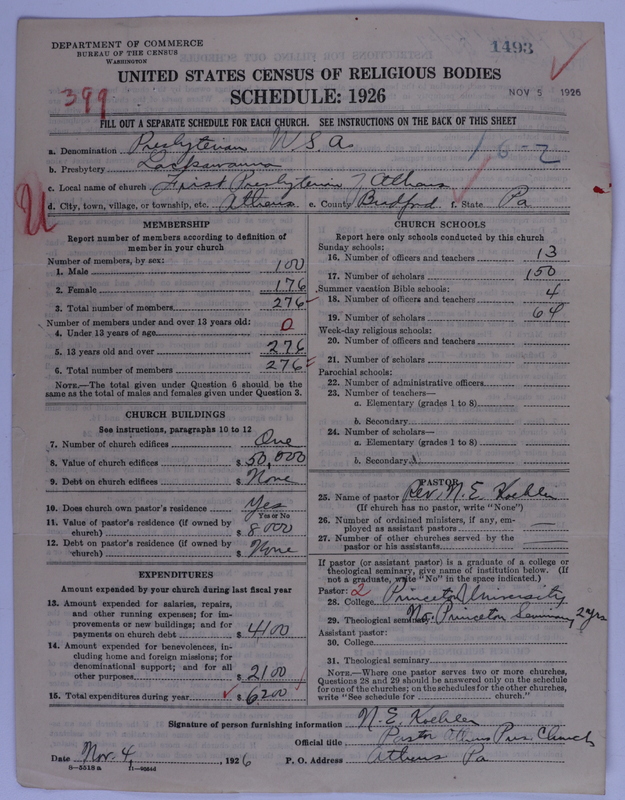 Scan of Presbyterian Church in the United States of America: 1493
