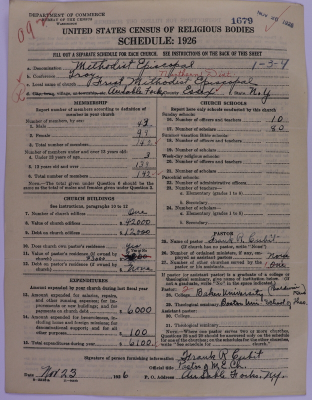 Scan of Methodist Episcopal Church: 1679