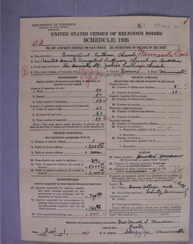 Scan of United Danish Evangelical Lutheran Church in America: 57