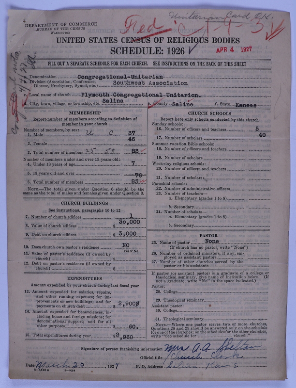 Scan of Federated Churches: