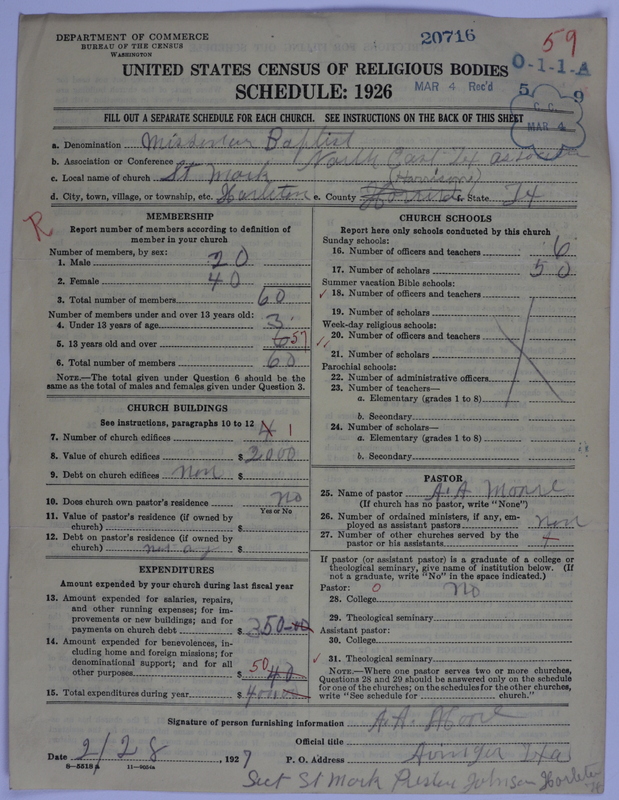 Scan of Negro Baptists: 20716