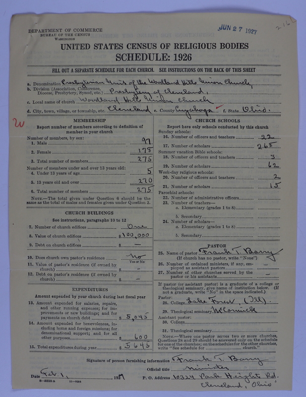 Scan of Federated Churches: 216