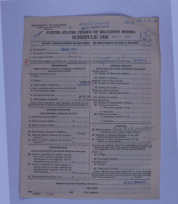Scan of Negro Baptists: 9491