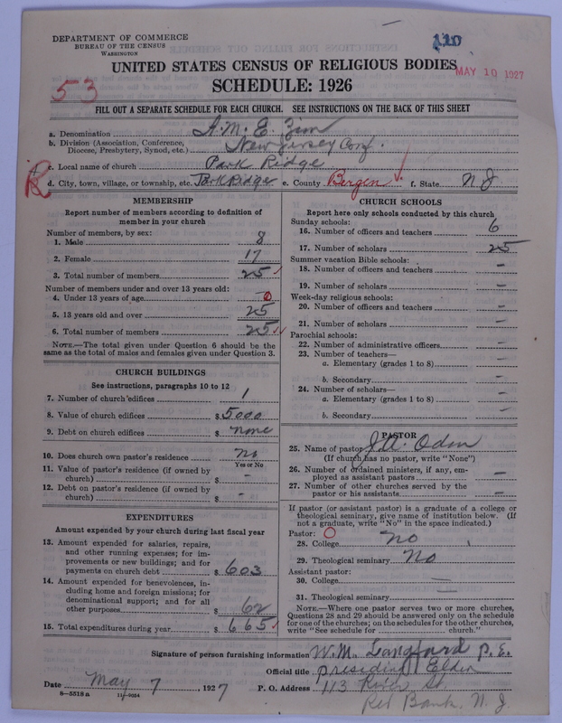 Scan of African Methodist Episcopal Zion Church: 110