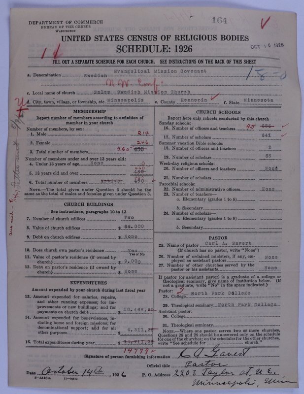 Scan of Swedish Evangelical Mission Covenant of America: 164