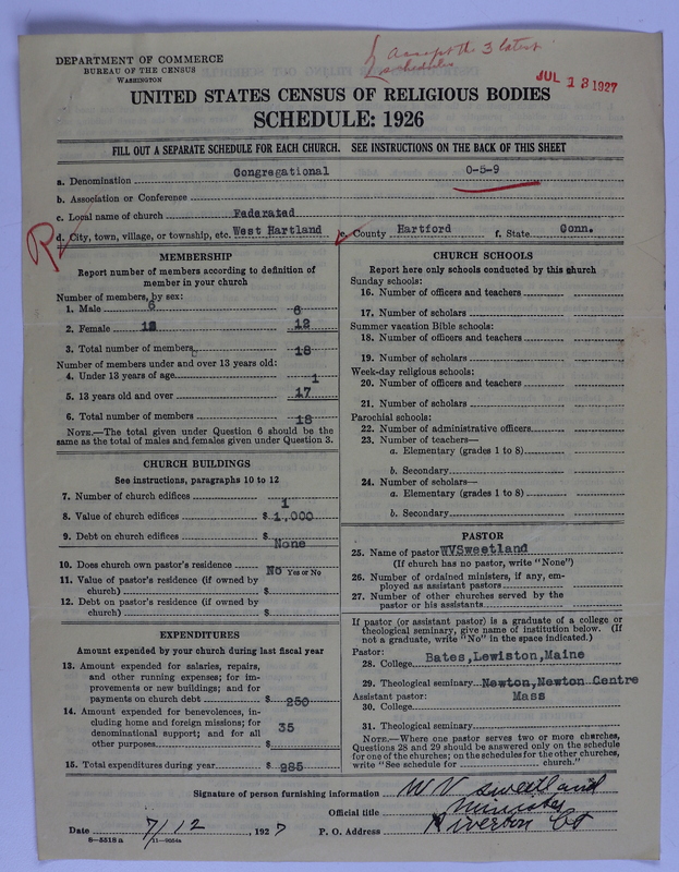 Scan of Federated Churches: 5