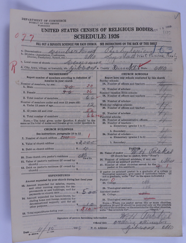 Scan of Cumberland Presbyterian Church: 107
