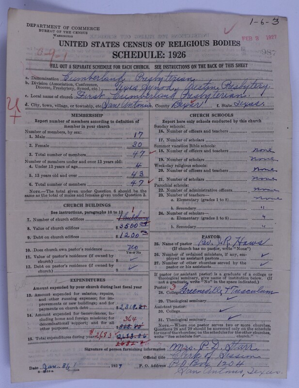 Scan of Cumberland Presbyterian Church: 987