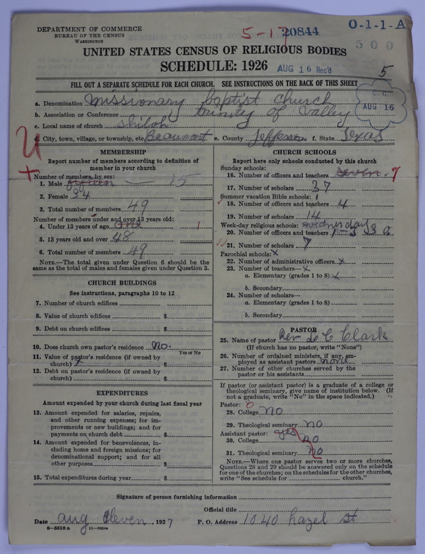 Scan of Negro Baptists: 20844