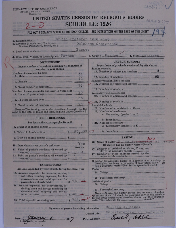 Scan of Church of the United Brethren in Christ: 2867