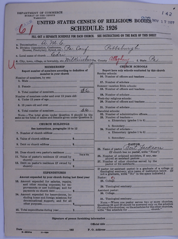 Scan of African Methodist Episcopal Church: 202